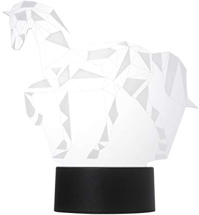 Uonlytech Zebra 3d Nachtlicht LED USB Nachttischlampe aus Acryl Schwarz | Bunte Nachtbeleuchtung, Energiesparend und Stromsparend, für Schlafzimmer und Raum