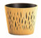 Pot rond en plastique Sandy Round en couleur moutarde 22,5 (L) x 22,5 (l) x 19,2 (H) cm