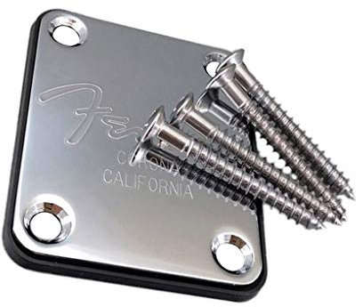 babysbreath17 Stainless steel guitar neck joint plate Electric Guitar neck plate Metal Neck Joint Board 4 Holes with Screws Pattern Random