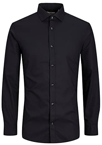 Jack & Jones Jprblaroyal Chemise L/S Noos pour Homme, Noir, S