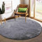 Tinyboy-hbq Teppich Wohnzimmer Schlafzimmer Rund Modern Design Shocky Lange Borsten Runde Innen rutschfest Dekor Ultra Weich Plüsch Haus Kinderzimmer Teppiche,Grau,100x100cm