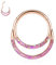 Septum Piercing Jewellery 16G Purple Opal 8mm 316L Surgical Steel Segment Clicker Daith Ring Helix Cartilage Tragus Earrings Hoop Hinged Nose Ring Rose Gold Piercing Jewellery for Women Gilrs