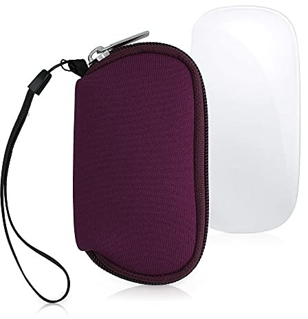 kwmobile Housse de Protection Compatible avec Souris Apple Magic Mouse 1/2 - Sacoche pour Souris sans Fil en néoprène Bordeaux foncé