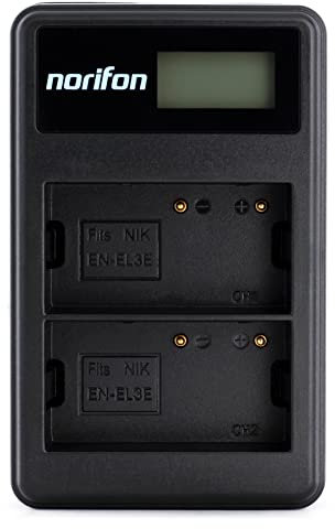 en-EL3 Double Canal LCD USB Chargeur pour Nikon D100, D100 SLR, D200, D300, D300s, D50, D70, D70s, D80, D90, DSLR D700 et Plus