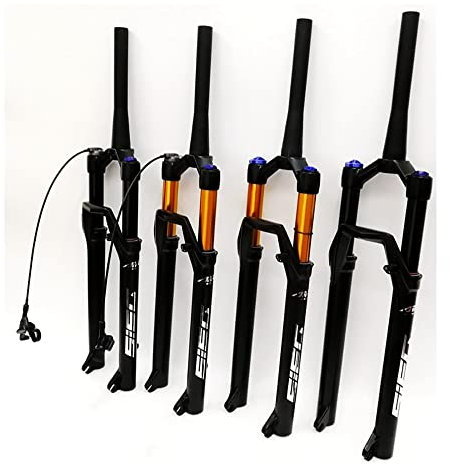 stdpcxz Luft-Federgabel, 26/27.5/29Zoll Fahrradgabel Federgabel Federung Mit Speed Lockout Funktion Gabel/Federweg: 120 Mm Yellow-HL,27.5