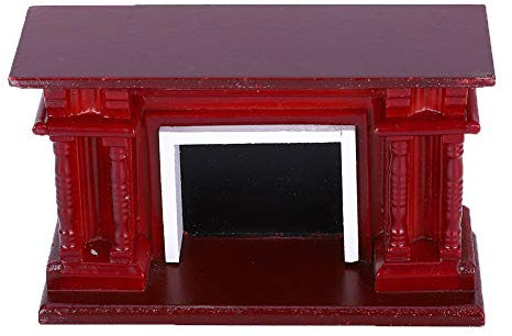 Mini Doll House Fireplace, 1:12 Wooden Dollhouse Furniture Decoration Accessories Decor Toys for Kids(Fireplace)
