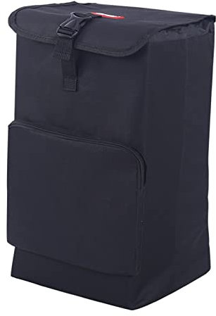 THEGA Einkaufstasche aus Oxford Stoff – 50 l zusammenklappbar, Ersatztasche für Einkaufstrolley, Wiederverwendbare Ersatztasche für Einkaufstrolley, 30 x 22 x 45cm (Color : Black)