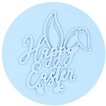 Happy Easter Cookie Stamp Cupcake Stamp Fondant Embosser Fondant Cupcake Baking Cookie Icing Cake Stamps Decorating Accessories Easter Bunny Embosser for Icing Decoration