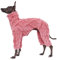DHGTEP Fleece Hundemantel mit Beinen für Windhund, Hundepullover aus Samt mit winddichtem Rollkragen, Hundejacke für Whippet, Windhund, Lurcher, Salukis (Color : Pink, Size : L)