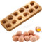 Bamboo Egg Tray,Egg Storage Box Wood Color Reusable Egg Rack,Egg Storage Container Solid Wooden 12/6 Hole Egg Holder for Countertop or Refrigerator Serving Tray, Egg Cabinet, Egg Rack