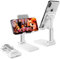 micros2u Portable Mobile Phone Stand Desktop Holder Table Desk Mount For iPhone iPad Tablet (WHITE)