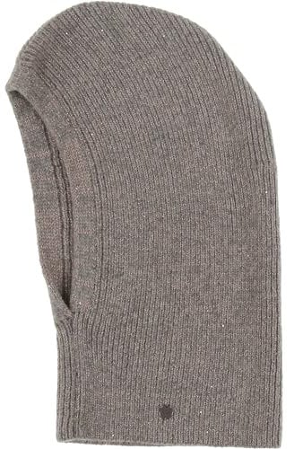 FRAAS Damen Kapuzenschal mit dezentem Glitzer - warme Strickmütze mit Rippenmuster Grau