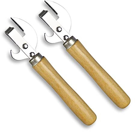YPOSPDD Abrelatas Manual Mango de Madera Abrelatas Abrebotellas de Cerveza Multifuncional Abrelatas Abrelatas Portátil Ergonómico