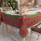 PETTI Artigiani Italiani - Tovaglia Natalizia Antimacchia Rettangolare Copritavolo Natalizio Cucina Disegno Fiocco Tartan X6 Posti (140x180 cm) 100% Made in Italy