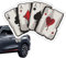 Ace Card Aufkleber | Wasserdichter Poker-Karten-Aufkleber für Auto-Kratzblock-Abdeckung – Auto-Außendekoration für Autotür, Karosserie, Stoßstange, Fenster