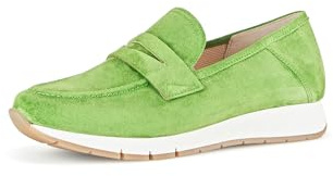 Gabor Damen Slipper, Frauen Slip On,Wechselfußbett,Moderate Mehrweite (G),schluepfschuhe,College Schuhe,Businessschuhe,Green,43 EU / 9 UK
