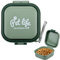 2 en 1 Gamelle Pliable pour Chien Et Chat Portables en Silicone Bol Pliant Portable Gamelle Pliable pour Chien Et Chat Voyage Gamelles Fournitures pour animaux de compagnie (vert)