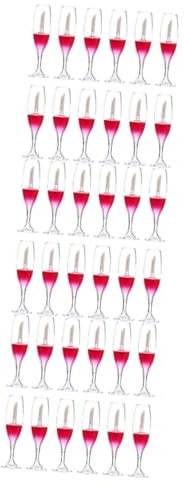 TOVINANNA 36 Pièces Flacons En Verre De Vin Bouteilles De Brillant à En Plastique Mini Tube Transparent De Brillant à Clair Un Verre Pour à Hydratant Rouge Voyage