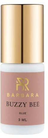 Pegamento Extensiones de Pestañas BARBARA 'Buzzy Bee': Fórmula Profesional para Volumen y Mega-Volumen | Adherencia Ultra Rápida 0,5 Sek. | Durabilidad Hasta 8 Semanas | Sin Pegotes (3ml)