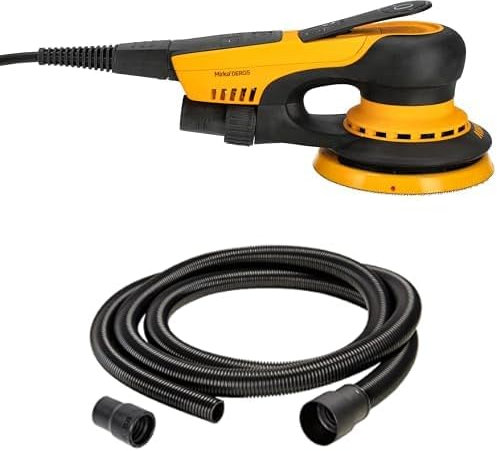 Mirka DEROS II 550 Ponceuse excentrique avec aspiration pour papier abrasif Ø 125mm / course 2,5mm Ponceuse excentrique et Tuyau d'aspiration antistatique 4m