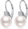 Perlenohrringe Silber 925 Ohrringe Silber 925 Hängend Damen Perlen Ohrhänger Creole Mit Perle