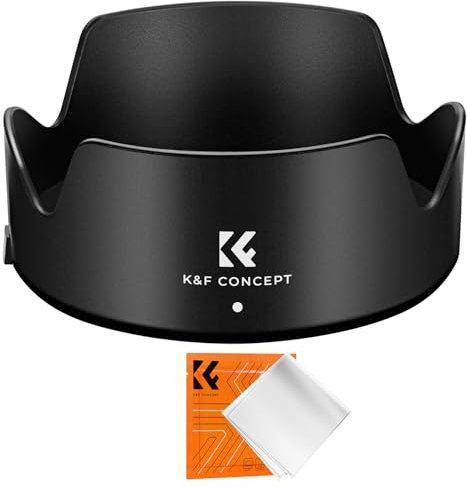 K&F Concept Pare-Soleil Canon EW73D et Chiffon de Nettoyage Compatible avec RF 24-105mm F4-7.1 is STM,EF-S 18-135mm f/3.5-5.6 is USM