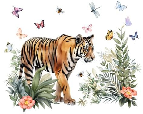 Tiger-Wandaufkleber, Tiger-Wandaufkleber, -Tiger-Wandaufkleber, Tiger-Dekoration, Wandkunst-Aufkleber für Wohnzimmer, Spielzimmer, Kinderzimmer