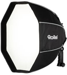 Rollei Softbox per flash a scatto, 50 cm, illuminazione perfetta, alta compatibilità, luce morbida, facile da montare, compatto e leggero, con diffusore e griglia