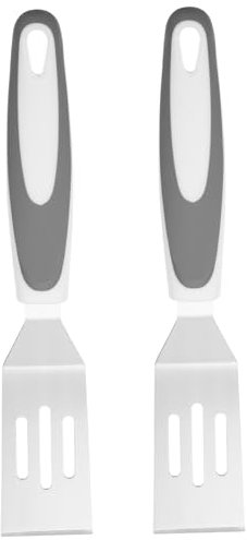 WATIIFUFU 2 Pièces pelle à fromage spatules flipper gâteaux au fromage raclette ustensiles cuisine utensilios de cuisine Coupe-fromage pelles à fromage ménagères Acier inoxydable Light Grey