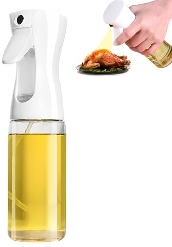 Eupneicu Pulverizador Aceite Spray [ 200 Ml ], Spray Aceite Cocina Per Pulverizador Para Freidora De Aire, Grill [Blanco]