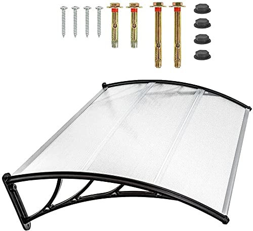 Transparentes Polycarbonat-Einfahrtsdach für Haustür 200 x 90 cm langlebig und stilvoll