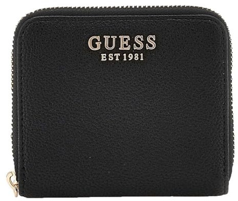 GUESS Women Laurel SLG Small Zip Around Wallet, Schwarz