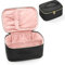 Aucuu Groß Kosmetiktasche für Damen, Groß Make up Tasche, Reise Schminktasche, Leder Tragbare Kulturbeutel, Cosmetic Bag mit Griff & Teiler, Kosmetische Tasche, Wasserdicht Kosmetiktasche für Mädchen