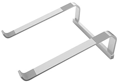 HOMSFOU Elevated Laptop Stand Aluminum Alloy Sturdy Computer Bracket for Desk Heat Sink Base Portable Rack for Laptop Ergonomic Design Heat Reduction