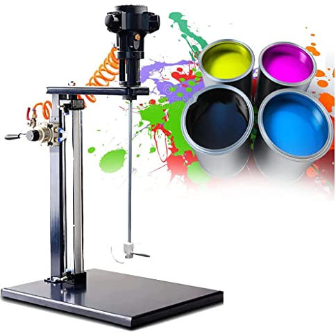 NBNBN Pneumatischer Mischer, Zementmischer, 5 Gallon/20L Automatischer Lift Farbrührer, Desktop Vertikaler Luftmischer, Tintenmischmaschine zum Mischen von Futter, Gips, Farbe