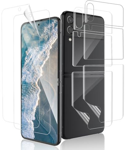 REROXE 2+2 Stück TPU Schutzfolie für Panzerglas für Samsung Galaxy Z Flip 3 5G, Kristallklar KratzfestAnti-Fingerabdruck Z Flip 3 Schutzglas, Hohe Empfindlichkeit Ultradünn Samsung Z Flip 3 Handyfolie