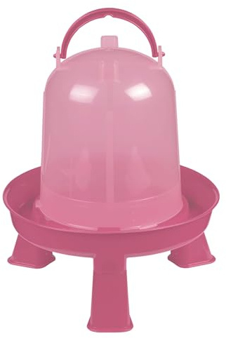 eivolution Geflügeltränke 3L Rosé – Hühnertränke aus Kunststoff mit Standfüßen – robuste Tränke für Hühner, Geflügel & Küken