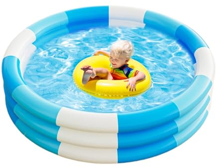 Piscina Inflable para Niños,Piscina Inflable de Exterior - Juguete Acuático Infantil Resistente para Baño En Exterior Interior Jardín Camping