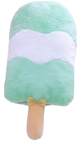 KUKUShining Eiscreme Kuscheltier, Plüschtier Kissen In Eiscreme Optik Weiches Plüsch Dekokissen Plüschfigur Für Verliebte Erwachsene(Green)