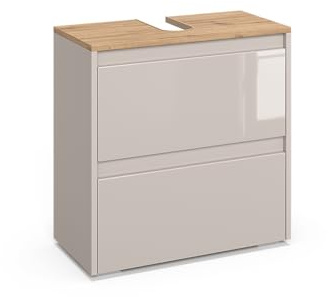 Vicco Waschbeckenunterschrank Majest, Cashmere, 60.1 x 62 cm | mit 2 Schubladen, mit Siphonaussparung und Belüftungsöffnungen zur Installation