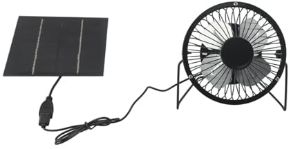 UTTASU 4 Zoll Solarventilator 5W für Gewächshaus, tragbar, energieeffizient, Luftabsaugung für Belüftung und Zirkulation