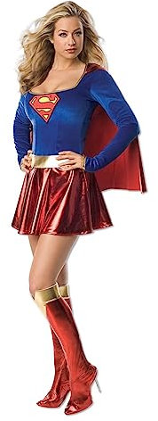 Rubie's Official Ladies Supergirl Dress Adult Costume, Blue, Extra Small UK 6 - 8