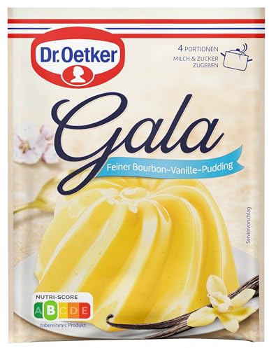Dr. Oetker Gala Bourbon-Vanille: Puddingpulver zur Zubereitung eines leckeren Desserts mit Bourbon Vanille, 11 Stück