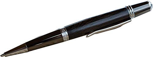 Donegal Pens Kugelschreiber Sierra Elegant Silver Handgefertigt aus Holz (Mooreichenholz)