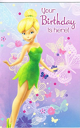 Disney fairies tinkerbell your birthday is here! birthday card