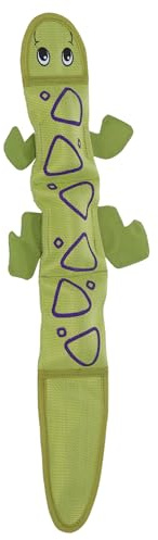 Outward Hound Kyjen 30012 Fire Biterz Durable Real Fire Hose Material Dog Toy 3 Squeakers, Large, Green