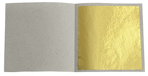 50 Blatt Blattgold Imitation Blattmetall Schlagmetall zum Vergolden & Basteln Kunstprojekt Handwerk Vergoldung Dekoration Möbel Malerei