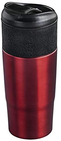 Xavax Isolierbecher „Everyday“, 400ml (für Heiß- und Kaltgetränke, doppelwandig, Schraubverschluss) Coffee-to-go Trinkbecher rot