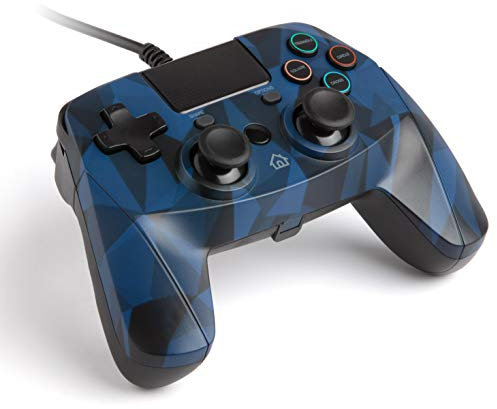 snakebyte GAMEPAD 4S - blue camo - Controller for PlayStation 4 / PS4 Slim / Pro / PS3, analog dual joysticks, PC compatible (Windows 7/8/10), 3m cable length, touchpad, haptic feedback