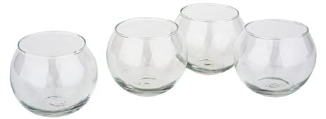 VBS Teelichtglas BOWL 4 Stück Glas klar H: 5,3cm